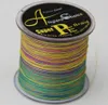 Ligne de pêche en plein air 4 brins tressés ligne 500m multi couleur super forte ligne de tresse multifilament Japon 10 20 30 40 65 85 100lb