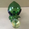 Alien Glass Pipe Glass Smoking Pipes Mini Glass Bongs Attractive Bowl Smoking Oil Alien Bong Pipes Hand Tobacco Smoking Pipes 7 inch