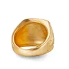 Vintage Gold Color Signet -symbolen met Crystal Masonic Men Ring Freemason Male ringen830869999