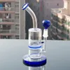 Glas bong dab riggar 2 lager vatten rör tjock skål med vattenpipa kvarts banger bongs röka dabber hård olja liten bubblare