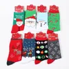 12 stilar Hot High Quality Christmas Deer Santa Claus Snowman Design Strumpor Sockings Bomull Unisex Plantlife strumpor