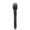 single blush brush Flame cosmetic brush with wood handle black foundation powder brush 50 pcs/lot DHL