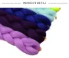 24 '' 100 g/pz Sintetico Ombre Kanekalon Intrecciare I Capelli Crochet Trecce Acconciature Estensioni Dei Capelli Viola Rosa Nero