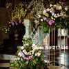 Dekorativa bröllopskolumner Pillars Metal Gold Wedding Flower Stands Bouquet Decorations Centerpiece Vase 000583835303