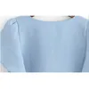 Yeni Yaz Kadın Gömlek O-Boyun Bayan Bluz Kadın Kısa Fırfır Kollu Bluz Artı Boyutu 5XL Tops