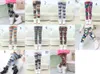 Barn 11 Färger Leggings Baby Girls Warmer Tights Barnblomma Geometrisk Stripe Julhjort Elk Print Pants 100-110-120cm C5505