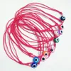 CHAUD mode multicolore perle de mauvais œil 10pcs / lot KABBALAH fabriqué à la main chaîne rouge Bracelet Kabala bonne chance bracelet pour femmes cadeau A2