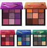 I lager Eyeshadow 9 Color Eyeshadow Palatte med sminkspegel bärbar makeup Highlighter Makeup Palatte Shinny