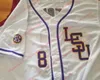 Custom LSU Tigers # 8 Alex Bregman 10 Aaron Nola 17 D. J. DJ LeMaHieu 5 Aaron Hill College Baseball Jerseys Purple Gold Yellow White7967969