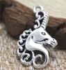 100 Stück Legierung Einhorn Pferd Charms Antik Silber Charms Anhänger für Halskette Schmuckherstellung Erkenntnisse 15x26mm