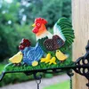 Dekoracje żelazny kogut na zewnątrz kolacja dzwonek domowe dekoracje ogrodowe farmy wiejska rodzina kurczaka