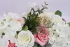 Mélange de fleurs de rose, pivoine, hortensia, route de mariage, 2M, bricolage, porte arquée, rangée de fleurs, fenêtre, station en T, décoration de mariage