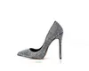 Cristaux brodés talons hauts femmes chaussures Kim Kardashian Style mariée mariage chaussures Sexy bout pointu femmes pompes