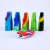 Portable Mini Hookah Silicone Water Pipes for Dry Herb Unbreakable Percolator Bong Smoking Oil Concentrate Hand Tobacco Pipes 10 Colors