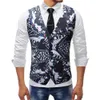 2018 New Style Casual Men's Suit Vest Slim Fit Waistcoat Floral Mens Vest Formal Wear Wedding Weste Herren Gilet Costume Homme