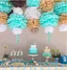 10cm 15cm 20cm 25cm Wedding Decorative Paper Pompoms Pom Poms 4 6 8 10 inch Balls Party Home Decor Tissue Birthday Decoration