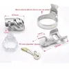 Stainless Steel Male Short Cock Cage Detachable PA Lock Substitutable Nail Penis Ring Chastity Device Bondage Restraint BDSM Sex Toy For Men