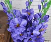 Silk Gladiolus Flower 7 Hoofdspiece Fake Sword Lily For Wedding Party Centerpieces Artificial Decorative Flowers 80cm 12pcs2275130