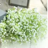 New1pc vacker gypsophila artificiell fake 34.5cm silke blommor babysbreath växt hem bröllop jul dekorationer grön färg