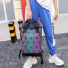 A Backpack rhombus men women unisex Diamond Lattice fashion bag sports and leisure bags 49*27*9cm