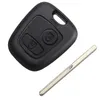 10 sztuk / partia dla Peugeot 307/308 2Button Transponder Key Shell z Groove Blade S48