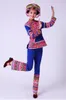 الإناث كرنفال يتوهم الرقص ارتداء القديمة الصينية التقليدية الرقص زي همونغ المرحلة الملابس الشعبية الصينية الرقص اللباس مياو الملابس العرقية