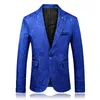 HCXY 2018 Yeni Çiçek Şık Blazers Erkekler Slim Fit Erkek Blazer Desen Baskılı Blaser Horens Erkek Blazer Ziyafet Suit Ceket