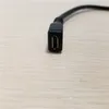 10pcs/lot 90 Degree Downward Right Angle Micro USB Extension Data Cable Male To Female Black 25cm