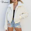 Dicloud Winter Teddy Basic Jacket Sherpa Parka 여성 가을 ​​2018 따뜻한 긴 소매 폭격기 재킷 복어 가짜 모피 코트 캐주얼