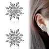 Mode Brincos 2018 filles femmes boucle d'oreille Bijoux argent flocon de neige boucles d'oreilles pour femmes Bijoux de mariage Earings1357763