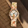 Целые женские часы BOBO BIRD из бамбукового дерева, кварцевые часы с бабочкой, брендовые дизайнерские праздничные подарки с коробкой, 281E