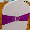 Resuable Elastic Chairs Cover Band With Round Buckle Spandex Chair Sashes For Wedding Banquet Party Decorations Supplies 1 3xy BB