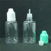 Clear Pet Boş Şişe Plastik 5ml 10ml 15ml 20ml 30ml 50ml Renkli Kilpikalı Kapalı Vape E Sigara Suyu Sıvı Yağları Eliquid Depolama Ambalajı için Keskin Uçlar