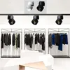 Tracklicht 4 draden LED -lampen verstelbaar plafond downlight cob 12w voor stoffen schoenen winkels winkels door DHL