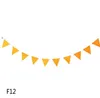 12 teile / los 10 * 10 cm Flaggen Banner Hochzeit Bunting Decor Geburtstag Party Dekorationen Kinder Baby Dusche Hängen Girlande Dekoration