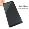 Full Lim 5D Temperat glas Curved Edge Skärmskydd för Samsung S21 Plus S20 S10 S9 S8 Galax Not 10 9 8 Not 20 Ultra