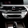 Przyciski konsoli centrum Cekiny dekoracja pokrywa wykończenia dla BMW 5 Series G30 G38 528 530 2018 Chrome ABS Car styling zmodyfikowany