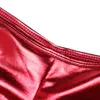 iEFiEL Lingerie Donna Lingerie Wetlook Open Butt Faux Leather Crotchless Bikini Brief Underwear Underpant Sexy con mutandine forate