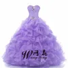 Paon chérie cristal robe de bal douce 16 robe sur mesure pêche gonflé Organza cristal robes de Quinceanera