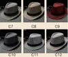 30 colores Panamá Color puro sombreros y patrón a cuadros Jazz sombrero algodón línea verano suave moda Stingy Brim gorras para el sol