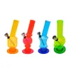 New Min 150mm Various Frosted Slim Acrylic Bong Twist Bubble Water Pipe All Designs Hookah Shisha Smoking Metal Pipe Glass Bong Bubblers