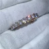 Handgemaakte sexy verjaardag ring 4mm 5A zirkoon cz rose goud gevuld 925 zilveren bruiloft band ringen voor vrouwen bruids sieraden cadeau