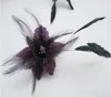 Chiffon Rose Fabric Flower Wedding Corsage Pin Brooch With Feather Wrist Flowers Clothing Accsseries hair Accsseries8434699