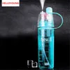 Bottiglia d'acqua Sport Bottiglia spray Ciclismo Agitatore idratante all'aperto Trasparente da viaggio in plastica Acqua Articoli da campeggio Vendite calde