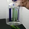 Fabrication de pipes à fumer en verre Bongs soufflés à la bouche Fleur supérieure et bouteille de fumée d'eau en verre à huit griffes inférieures