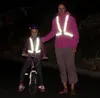 Ropa reflectante de seguridad, chaleco con tiras elásticas ajustables de alta visibilidad para día y noche, chaqueta para correr y ciclismo al aire libre