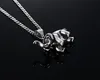 Stainless Steel Good Luck Animal Vintage Elephant Pendant Necklace Chain2843223