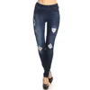 Minimalistiska Skinny Womens Jeans Casual High Waisted Pencil Denim Jeans Tight Ankel-Length Feminino