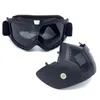 Мотоцикл Солнцезащитные очки Модульная маска Съемные очки и фильтр рта Идеально подходит для открытого лица Moto Половина шлема или винтажные шлемы, Hzeyo