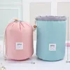 Högkvalitativ Vattentät Barrel Travel Cosmetic Nylon Wash Bag Dressing Box Storage Bag Stor kapacitet